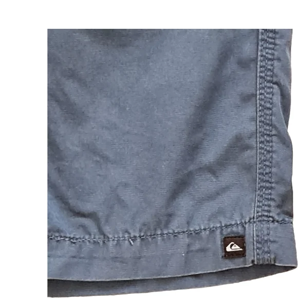 Quiksilver Shorts Size 28 Blue Chino Cotton Board Pockets Summer Holiday Beach - Picture 2 of 9